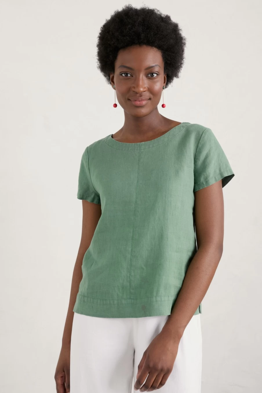 "Seasalt Cornwall Women's Cottage Stay Linen Top - Breathable Summer Blouse"