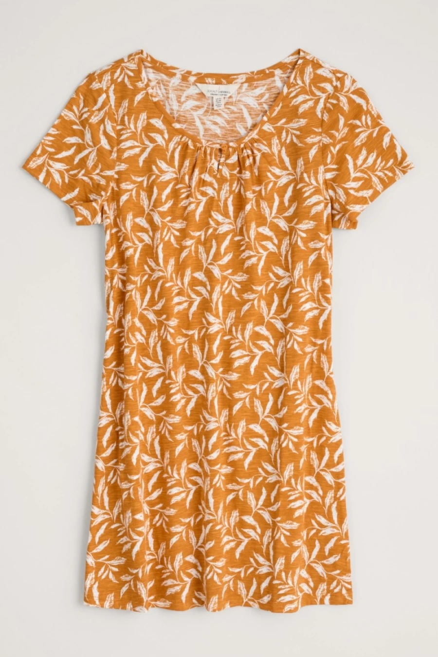 "Seasalt Cornwall Women's Smudged Leaves Spice Countryside Jersey Tunic Top"