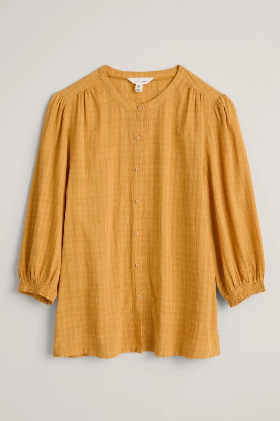 Seasalt Cornwall Women's Sandstone Shell Song 3/4 Sleeve Top